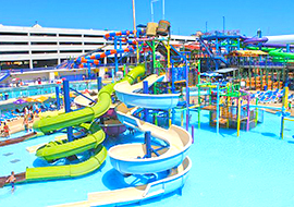 colorful view of Daytona Beach Lagoon Water Park