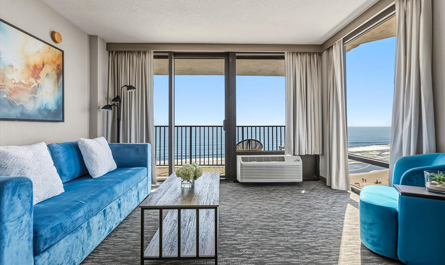 enlarged scenic balcony view of Daytona Beach