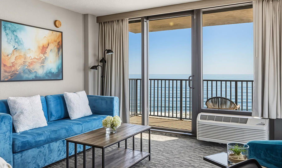 enlarged scenic balcony view of Daytona Beach