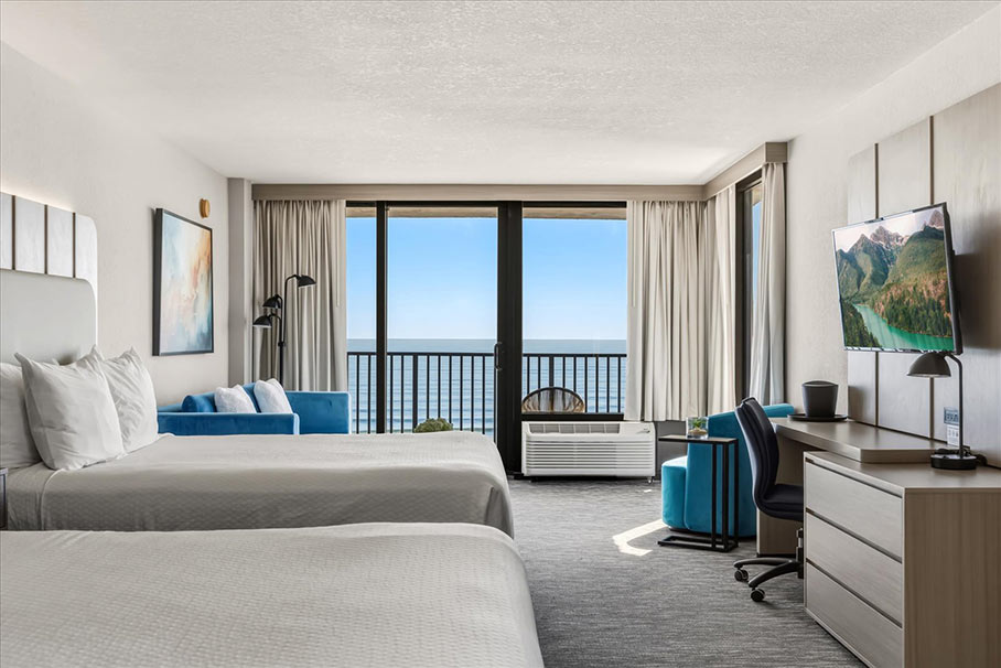 ocean front deluxe efficiency guest room view